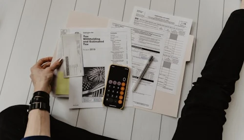 Couple reviewing a personal loan document