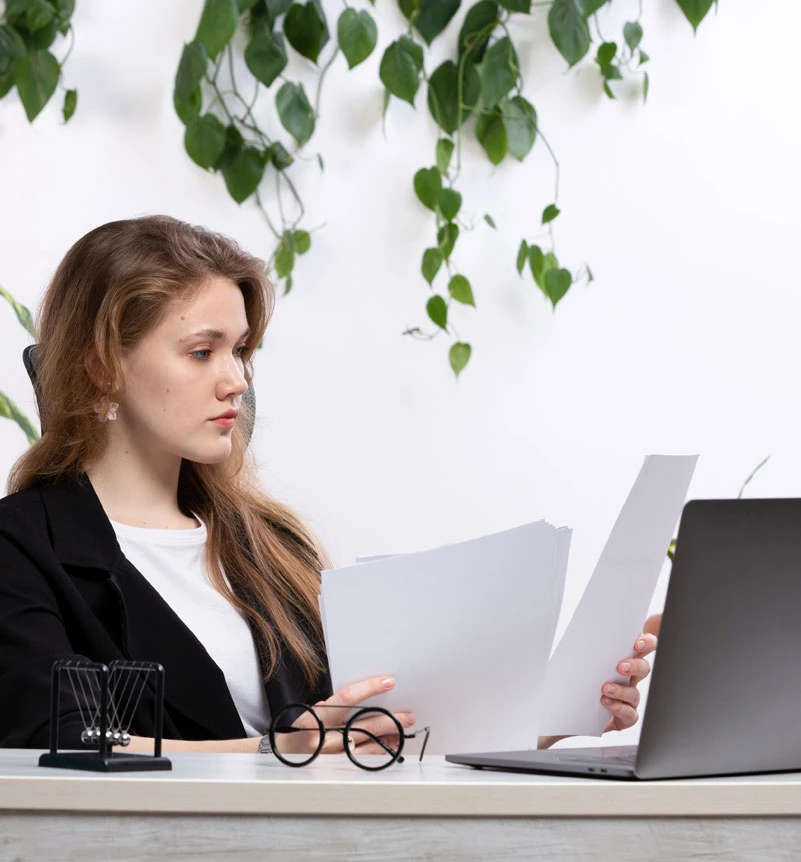Couple reviewing loan